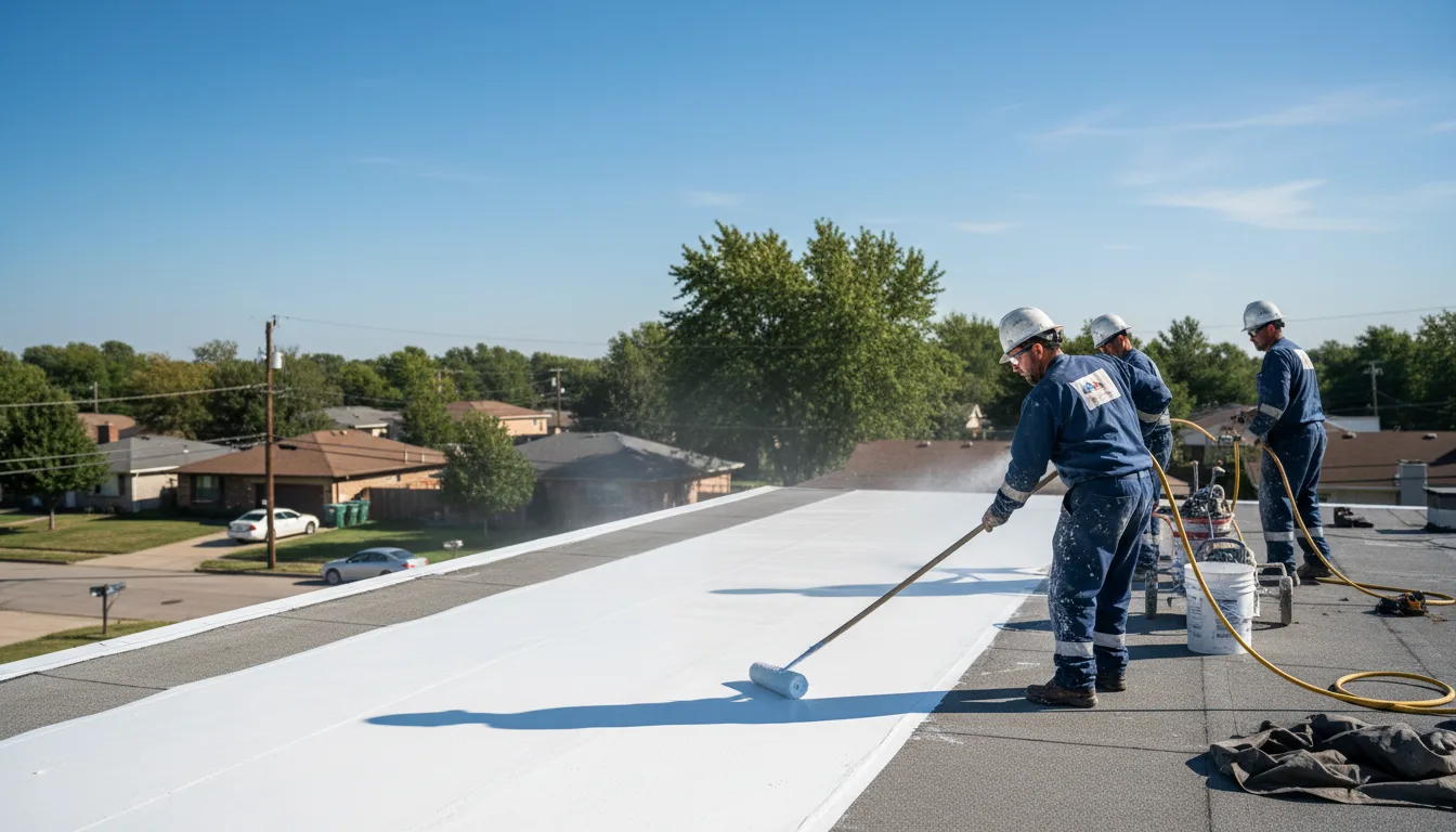 Commercial roof coating in Weleetka, OK near me